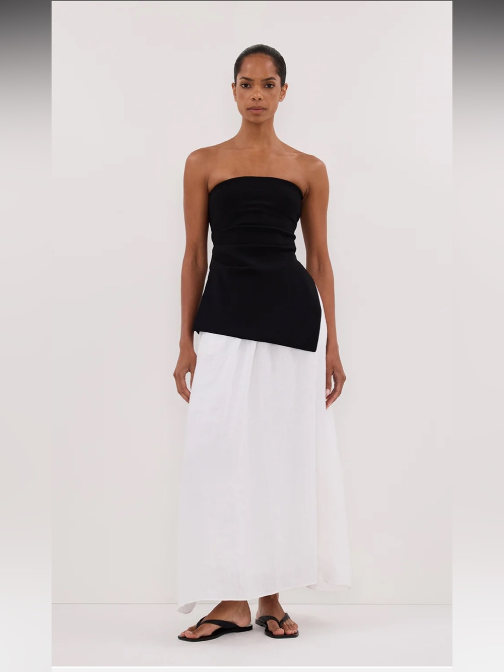 DISSH Gemima White Linen Midi Skirt NWT | Size US 6 (AU 10)